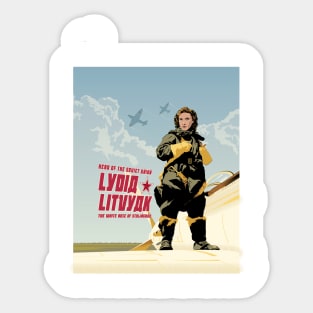 Lydia Litvyak Russian Fighter Pilot Sticker